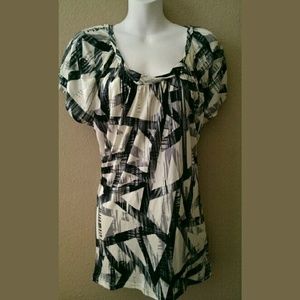 AX Armani Exchange Medium Black Abstract Tunic